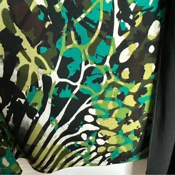 Perseption Women Two In One Top  Cardigan & Tank Black/Green Size XL - Picture 3 of 16